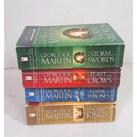 Game of Thrones Book Lot 4 Paperback Set George R.R. Martin Song of Ice & Fire - Picture 1 of 6